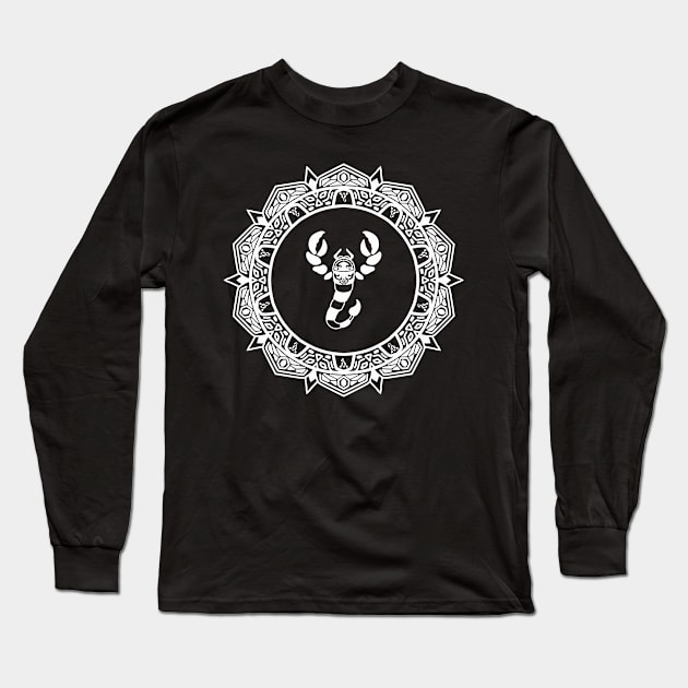 Scorpio zodiac design Long Sleeve T-Shirt by JustDoodle